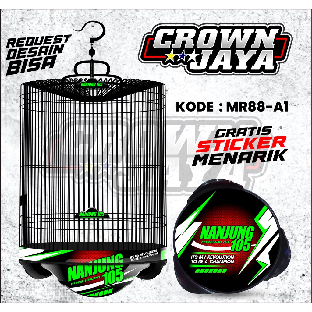Decal Stiker Tebok Murai / Stiker Sangkar Burung Murai/ Decal Kandang Murai NO 1 No 2 No 3