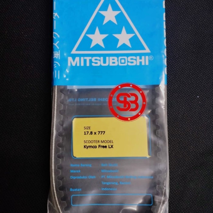 VAN FAN V BELT TALI BAN KIPAS Scooter KYMCO FREE LX MITSUBOSHI