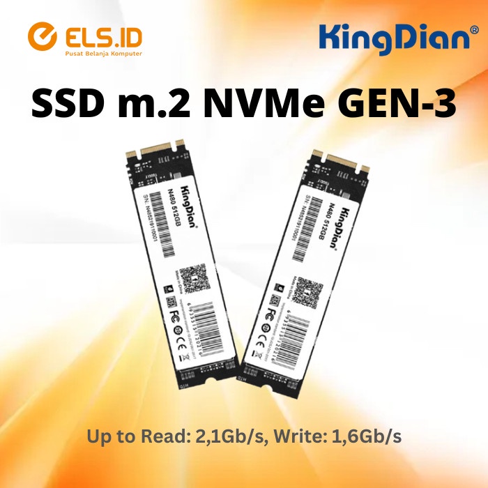 SSD M.2 NVMe 512GB KingDian - 2280 Gen3