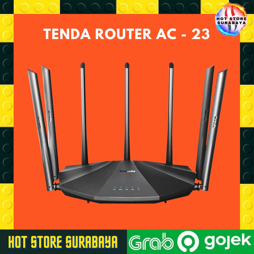 TENDA AC23 WALL KILLER DUAL BAND AC2100 GIGABIT MU-MIMO BEAMFORMING PREMIUM ORIGINAL