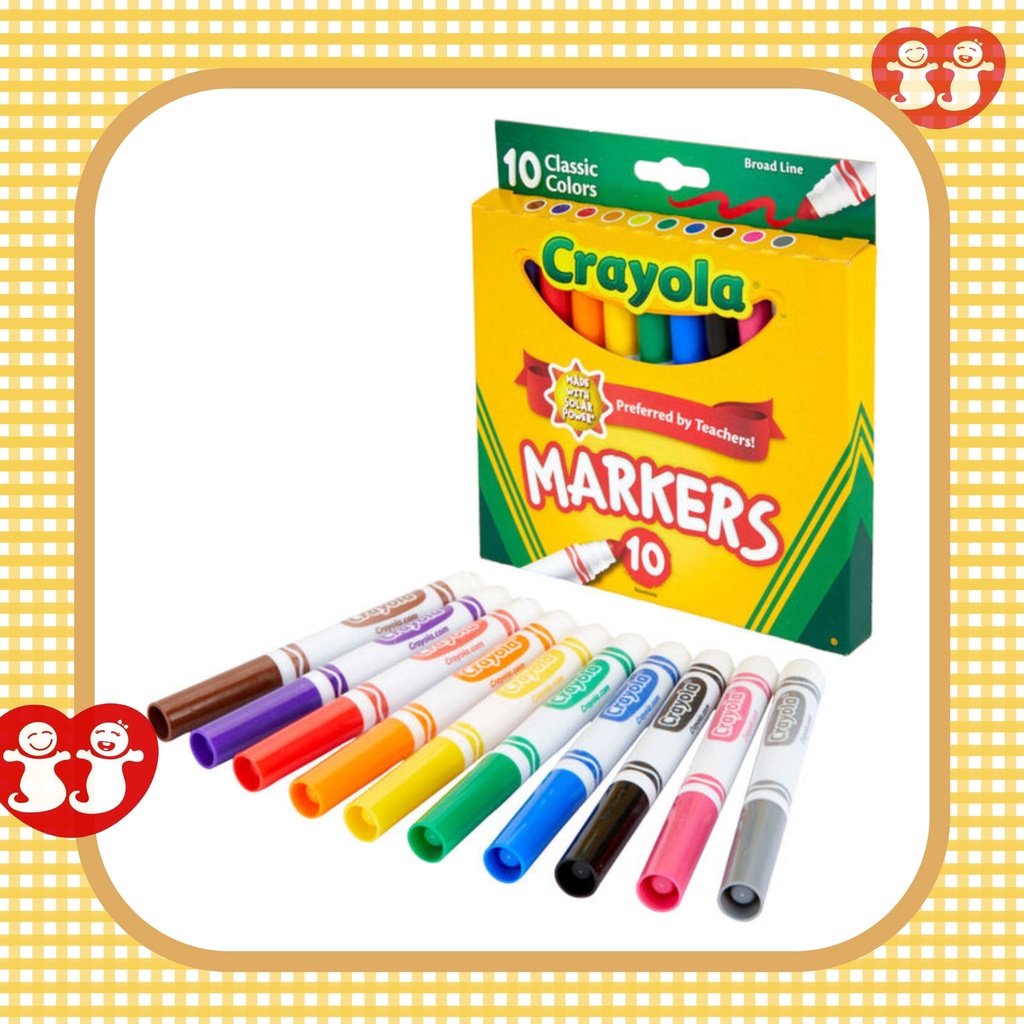 Crayola Markers Broadline 10ct Marker