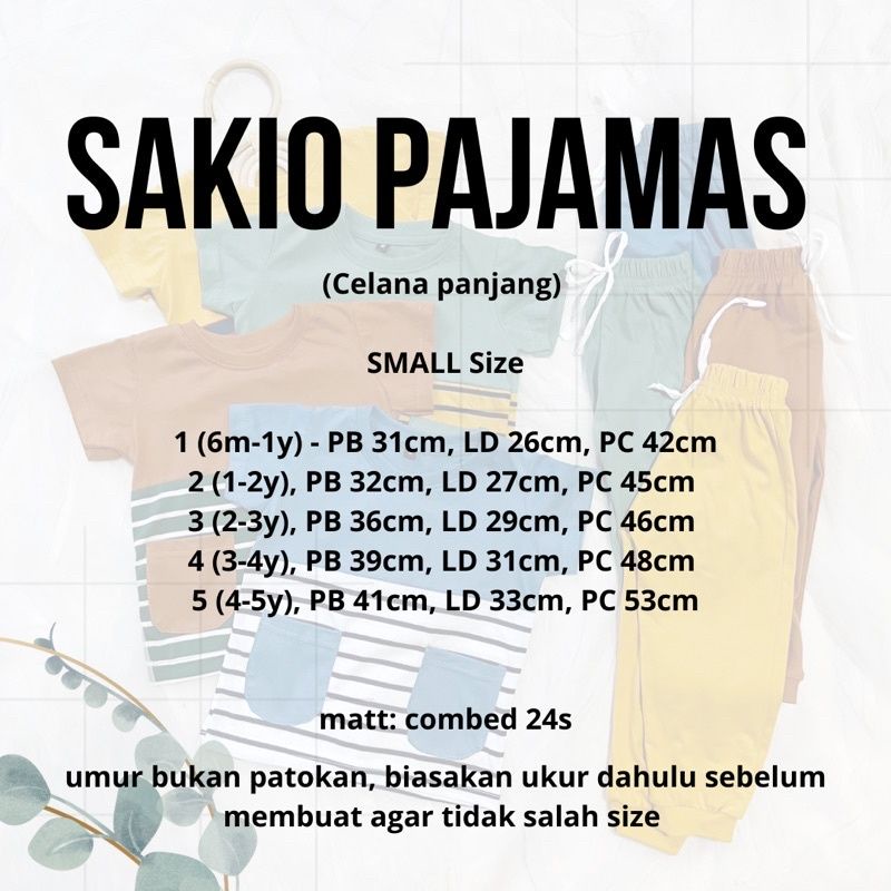 Pajamas Stripes Half Pocket Pineapple 2-6 Tahun || Pajamas Stripes Pineapple || Piyama Pineapple