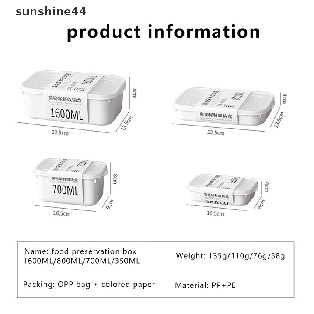 Sunshine Kotak Makan Siang / Buah / Sayur Untuk Kulkas