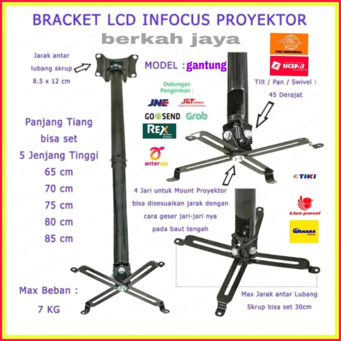 

Exclusive Bracket Breket Proyektor Projektor Infokus Led Lcd Gantung