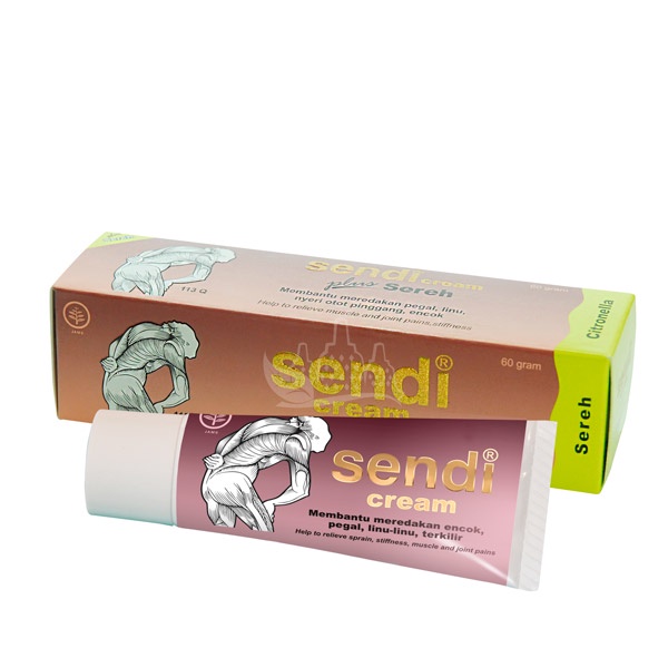 SENDI CREAM SEREH 60 Gram - Borobudur Herbal - Mengobati encok, pegal linu, letih, dan lesu