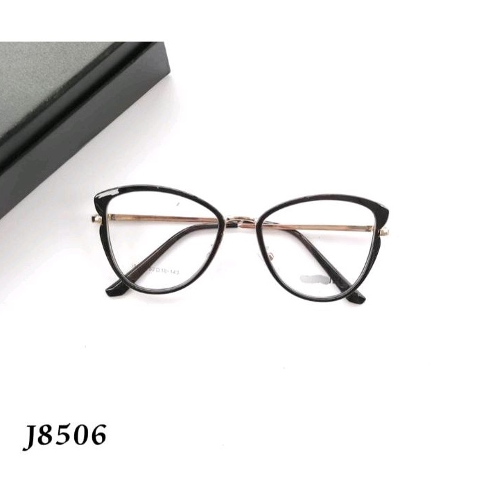 Kacamata Minus Frame Wanita Cat Eye j8506 Antiradiasi Blueray | Anti UV Photocromic &amp; Bluecromic | Kaca mata Terbaru