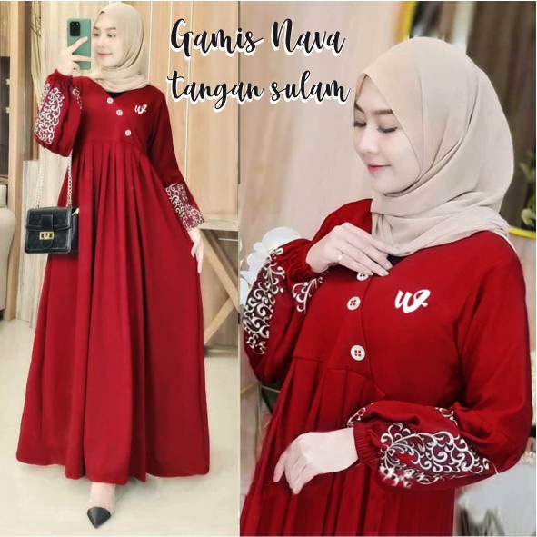 Gamis Nava Tangan Sulam