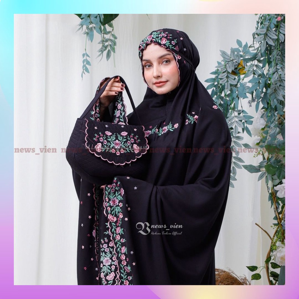 mukena dewasa brodir rayon premium adem mukena hantaran nikahan seserahan model terbaru warna putih 