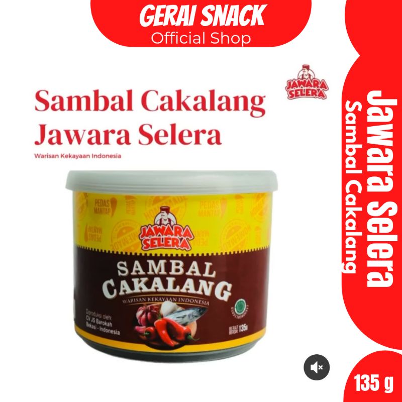 Sambal Cakalang Home Made Jawara Selera Halal Terdaftar (135gr)