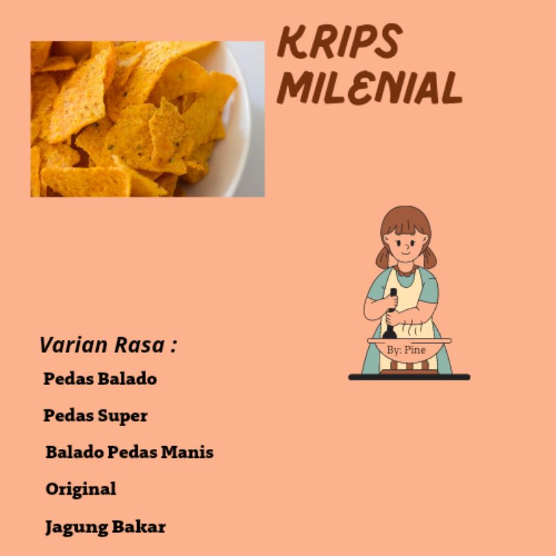 

KRIPS MILENIAL / Kripik pangsit/ Murahhh