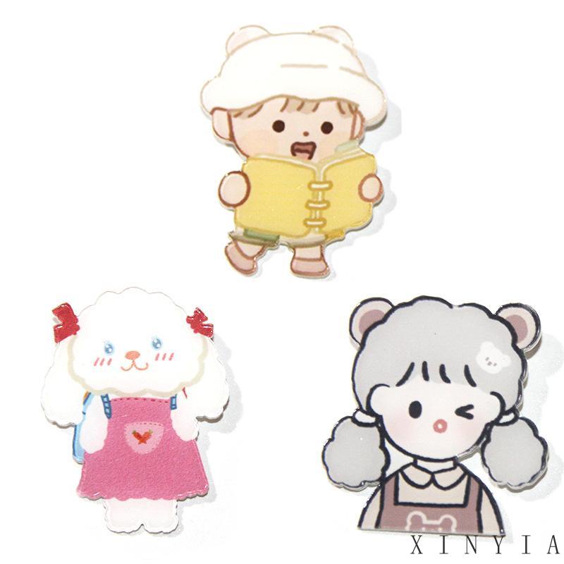 【Bayar di tempat】Pin Bros Lencana Desain Kartun Hello Kitty Gaya Jepang Untuk Dekorasi Tas Sekolah Anak Perempuan