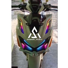 Stiker Vario 160 New : Stiker Lampu Alis Vario160 dan Stiker Lampu Vario160 warna RGB/Pelangi.