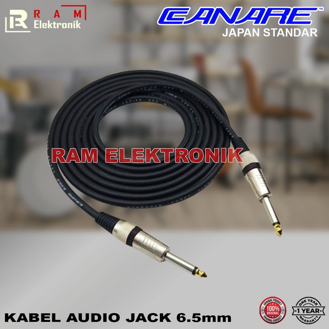 Kabel CANARE L2T2S Plus Jack Akai Mono 6.5mm To Akay Mono 3 Meter