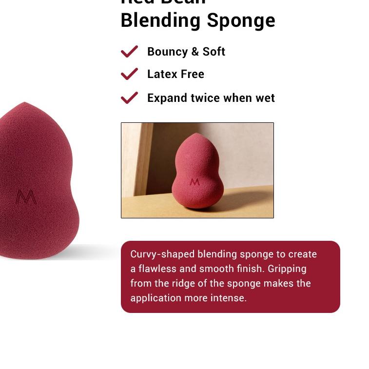 Image of Masami Red Bean Blending Sponge Latex Free / Beauty Blender #0