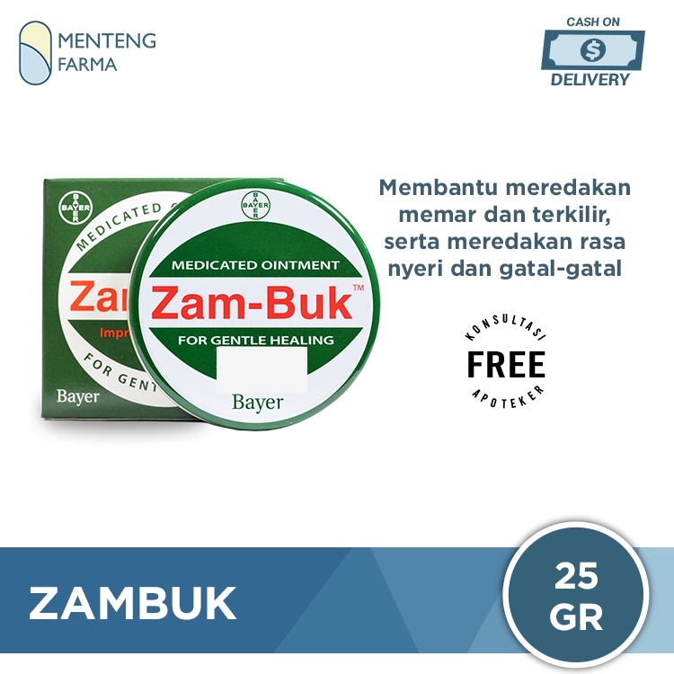 Zambuk Medicated Ointment 25 Gr - Obat Luka Memar Terkilir