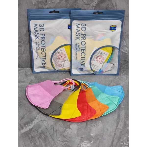 Masker Duckbill Anak Vipo Rainbow Isi 10 Pcs
