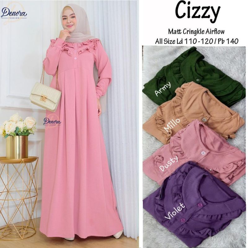 DRESS CIZZY KANCING DEPAN LD 110-120 PJ 140