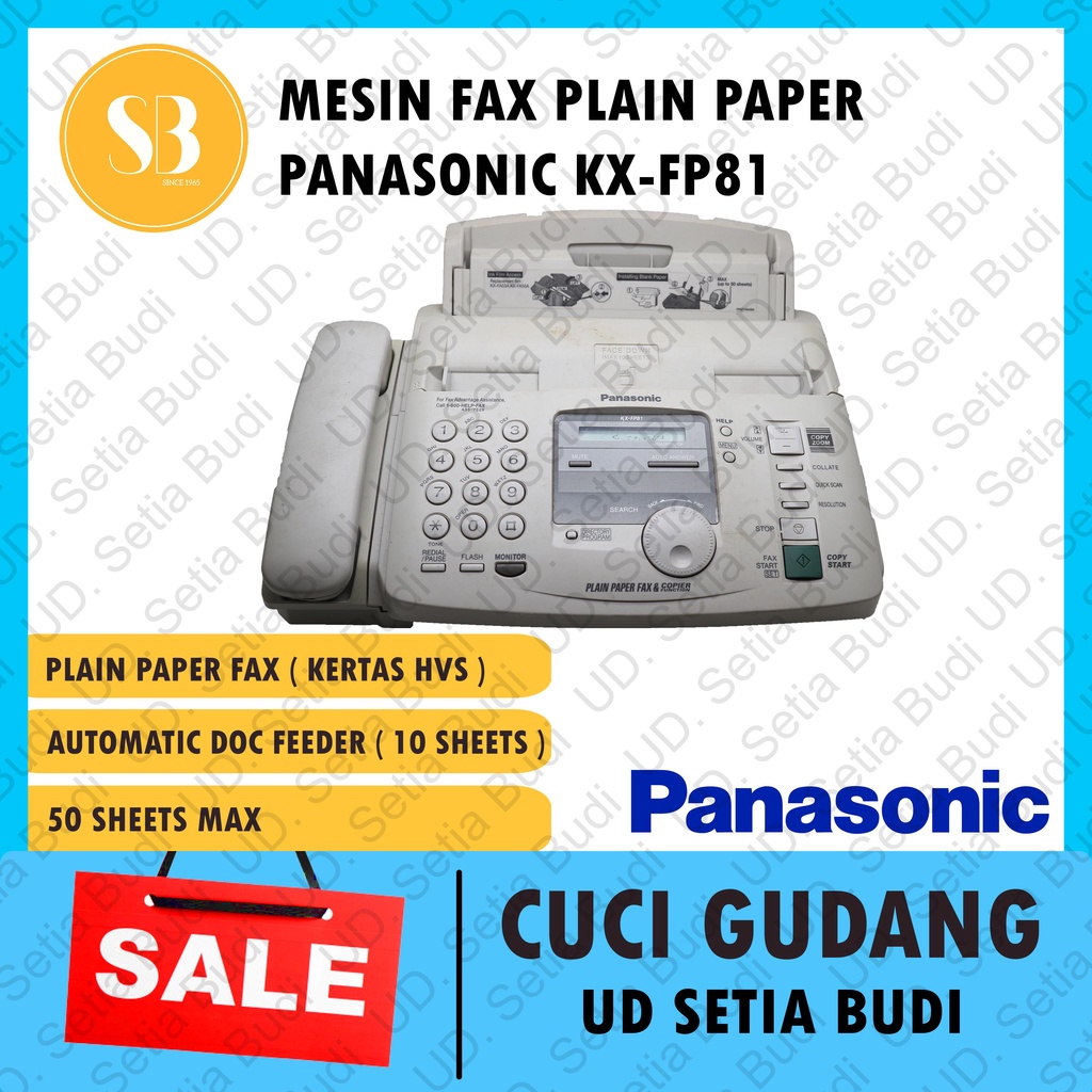 Mesin Fax Kertas HVS / Plain Paper Fax Panasonix KX-FP81