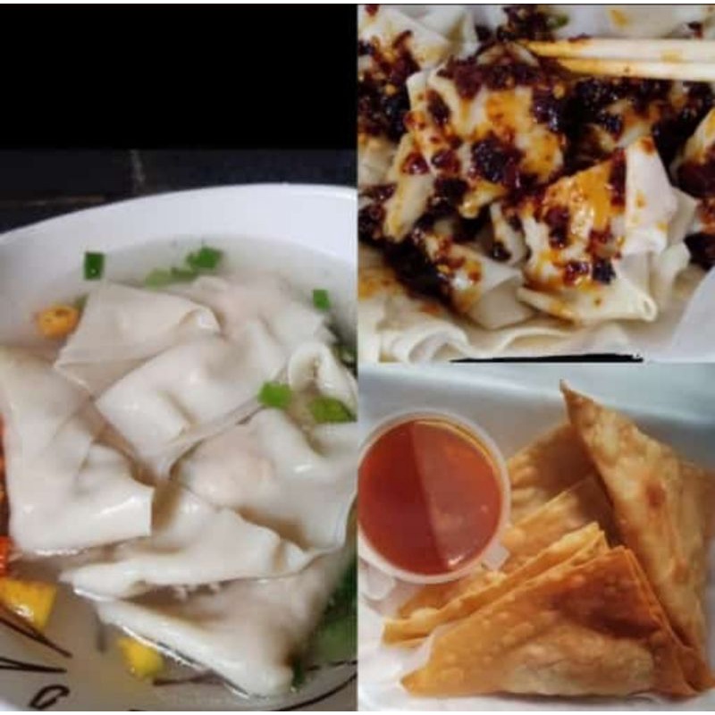 

pangsit rebus/goreng isi ayam
