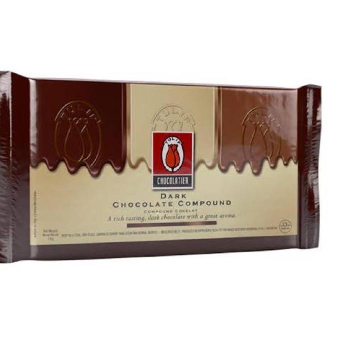 

EXCLUSIVE!Tulip DARK Chocolate Compound 1KG / Cokelat Batang Dark 1KG|RA1