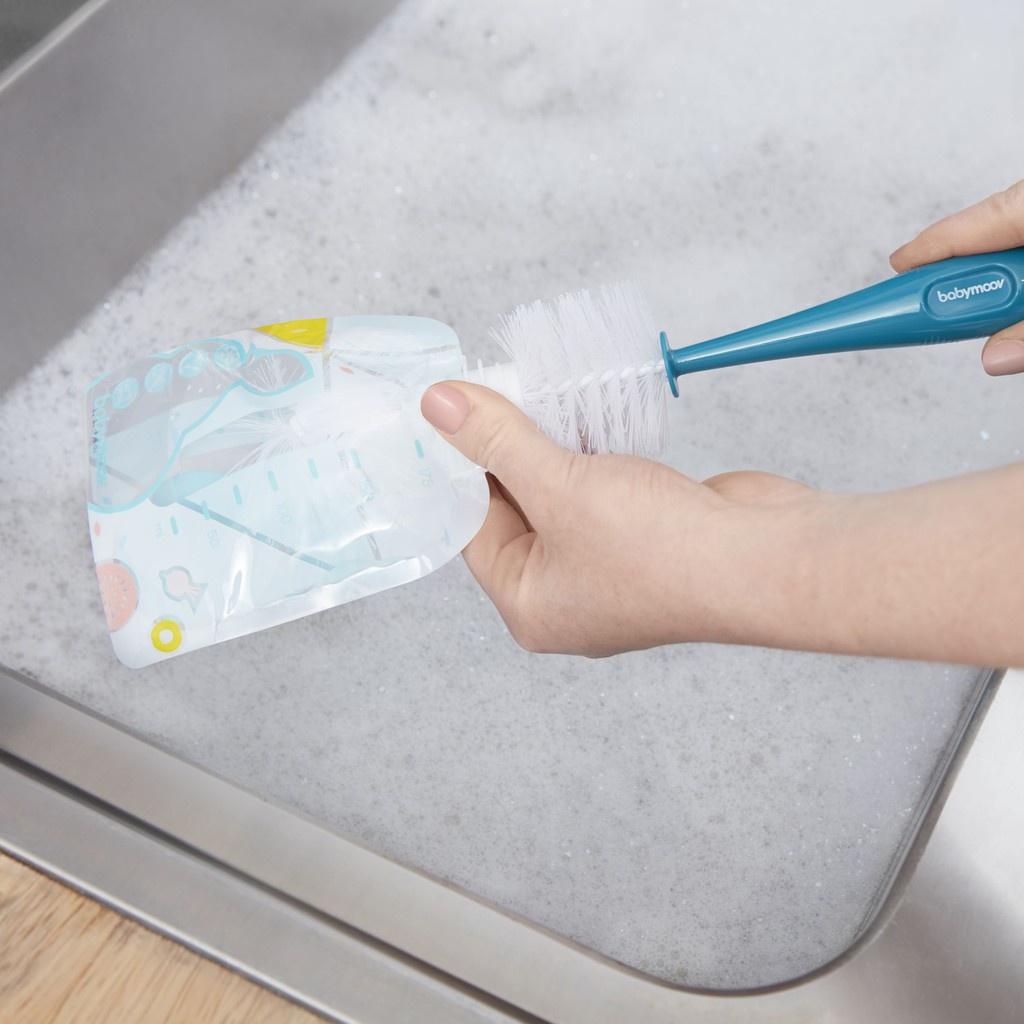 Babymoov – 2 in 1 Bottle Brush / Sikat Pembersih Botol Susu Bayi / Sikat Botol