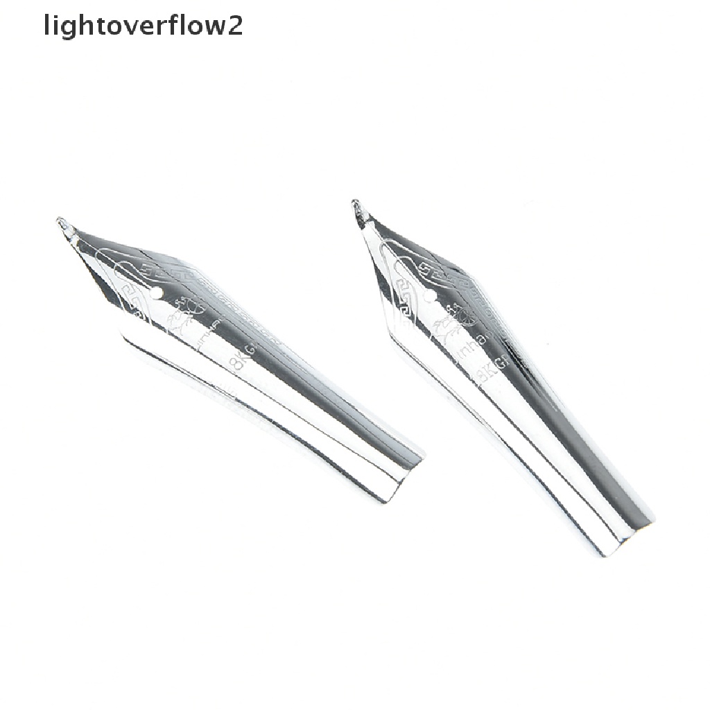 (lightoverflow2) 1pc x750 159 Pena fountain silver Ujung Lengkung Untuk jinhao