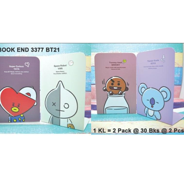 

[KODE PRODUK SDMAV4089] Book Stand / Penyangga Buku Sandaran Buku BT21 Bahan Besi dapat 2 pcs Bts