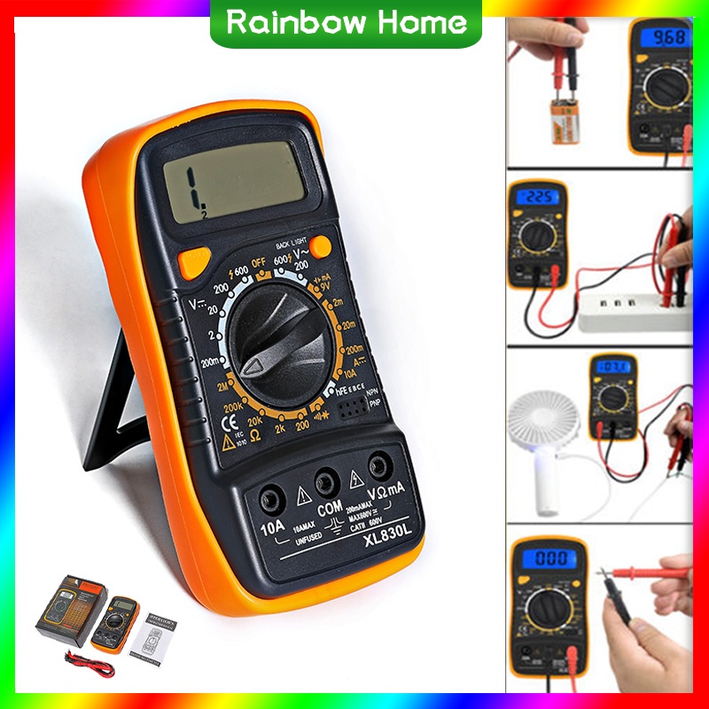 Multimeter AC/DC Voltage Tester / Junejour Mini Digital / Tester - XL830L,Smart Digital Avometer Dig