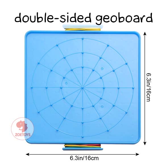 Zoetoys Double-Sided Geoboard | Board Dua Sisi Papan Geometri | Mainan Edukasi Anak