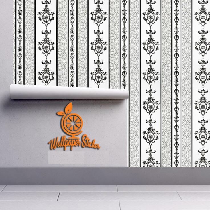 Wallpaper Dinding Mahkota Abu Batik 45cm x 9Meter Wall Stiker GH112 Stiker Dinding {PAB.18Oc22y}