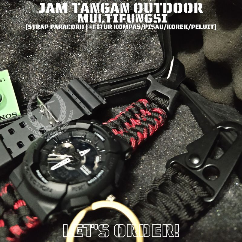 Jam Tangan Paracord Custom - Jam Tangan Tactical Outdoor Survival TSI SERIES #04