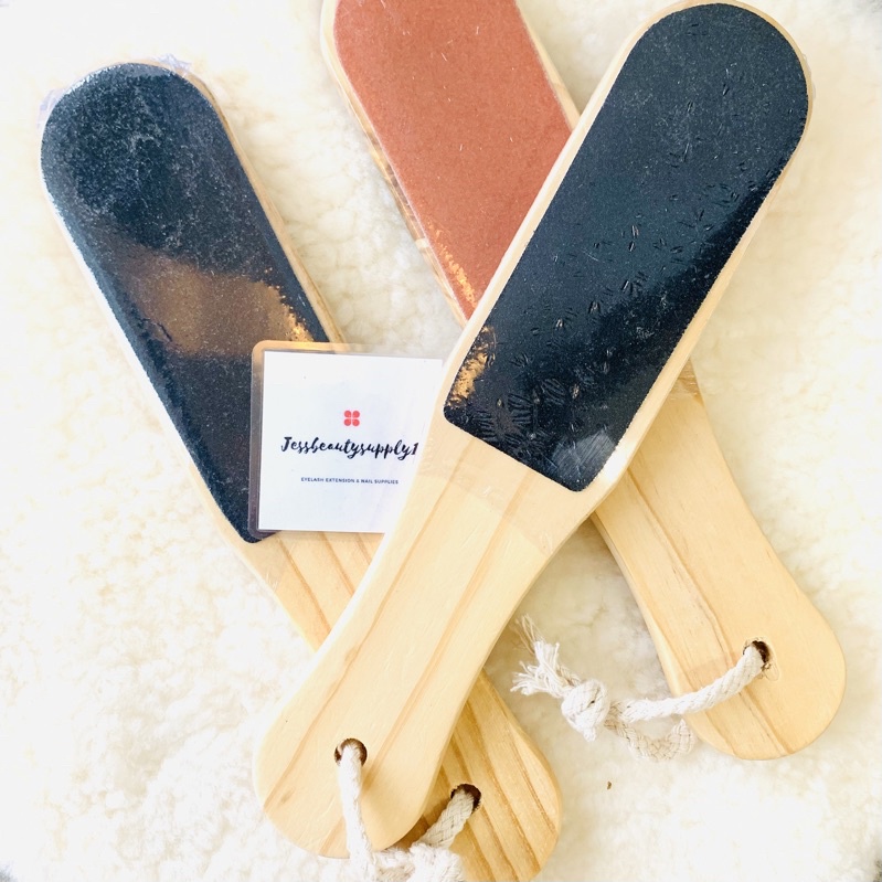CALLUS SHAVE / Large Wooden Wood Kayu Foot / File Asah Asa Callus Shaver Alat Gosok 2 Sisi Kulit Mati Kaki Pedicure Amplas Buffer Toe