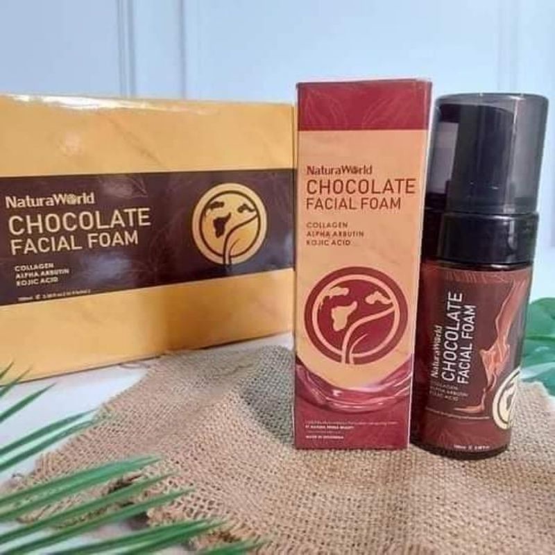 Natura World Facial Foam Chocolate Menghaluskan Kulit