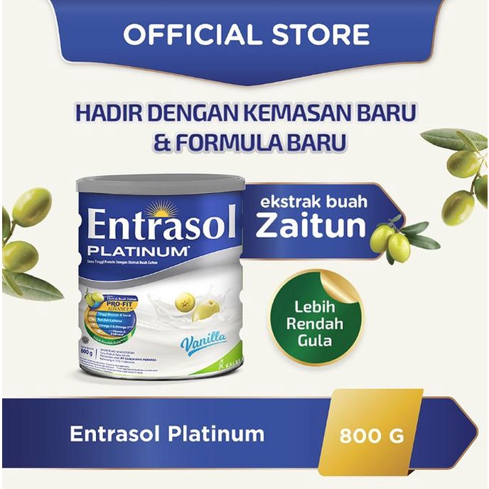 

[ COD ] ENTRASOL PLATINUM SUSU LANSIA / ADULT ELDER MILK POWDER 800 GR