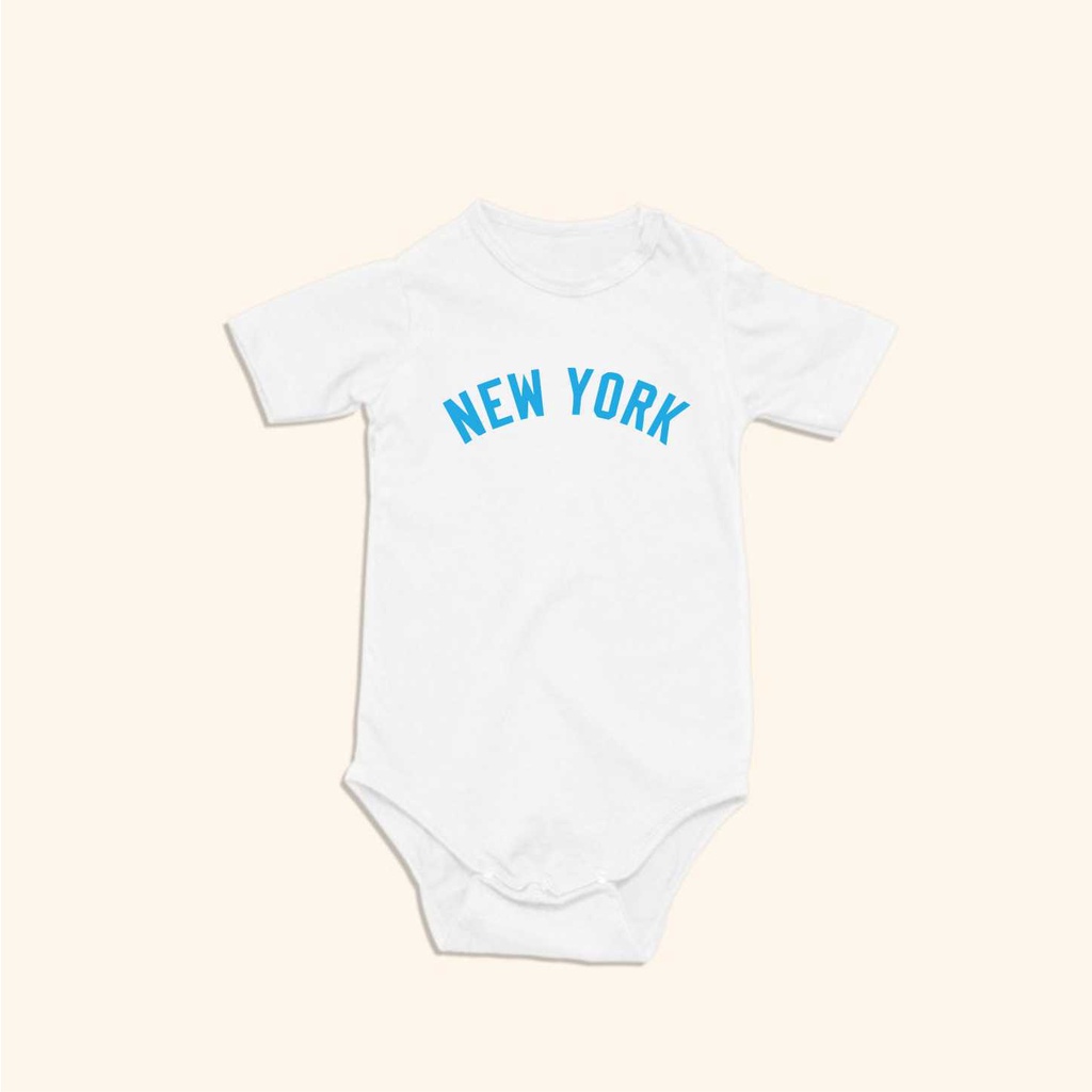 Hemobaby Jumper Bayi / Romper Bayi/ Bodysuit Katun New York Usia 0 s.d 12 Bulan