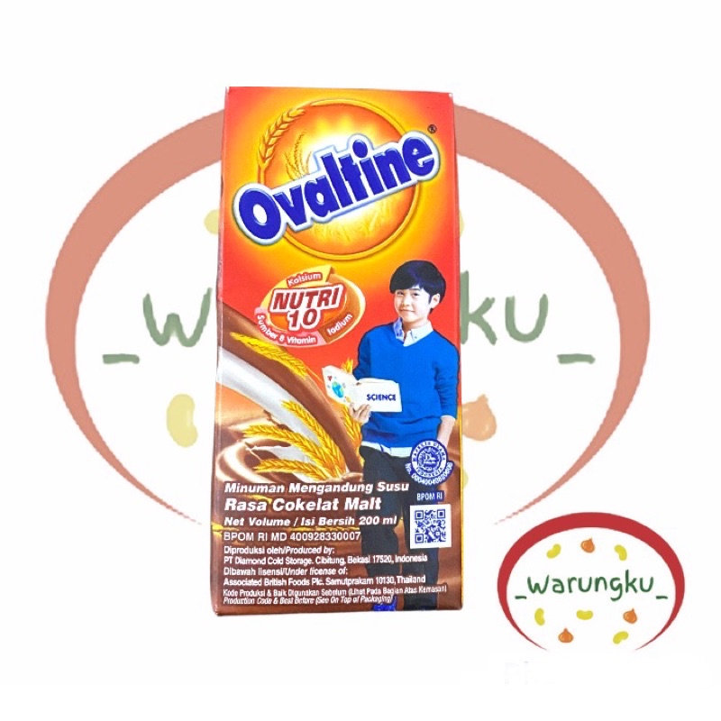 OVALTINE 200ml Cokelat Malt Susu Rass Coklat