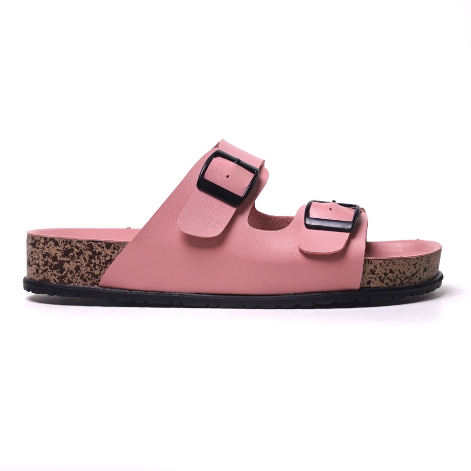 SARASARA YUK - Sandal Wanita Slop Casual Model Birken Sol Puyuh SARA SARA JINNY Sendal Selop Cewek Kulit Santai Strap Gesper Ban dua Empuk Size 36 37 38 39 40 Warna Pink Soft Anti Slip Premium Original Kekinian Terbaru Shoes ORI Mall Official Store