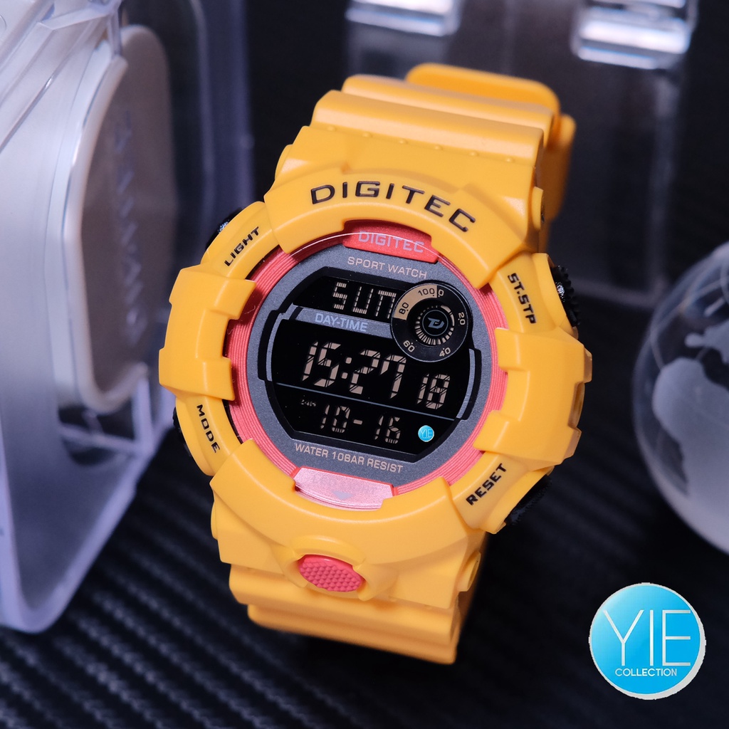 Jam Tangan Pria Original Digital Digitec DG 5112 Sport Army Kuning
