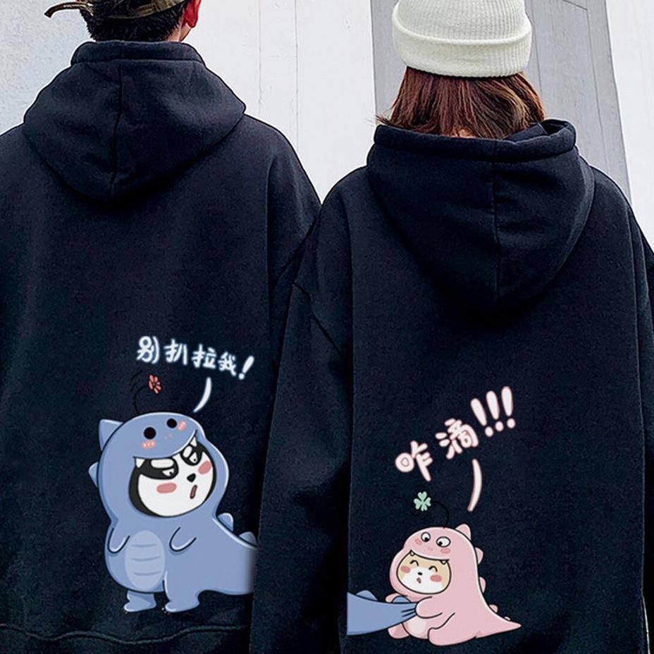 Harga Spesial Hoodie Hodi Couple Pria Wanita Dino Original Ukuran Oversize Hody Hodi Pria Wanita Cew