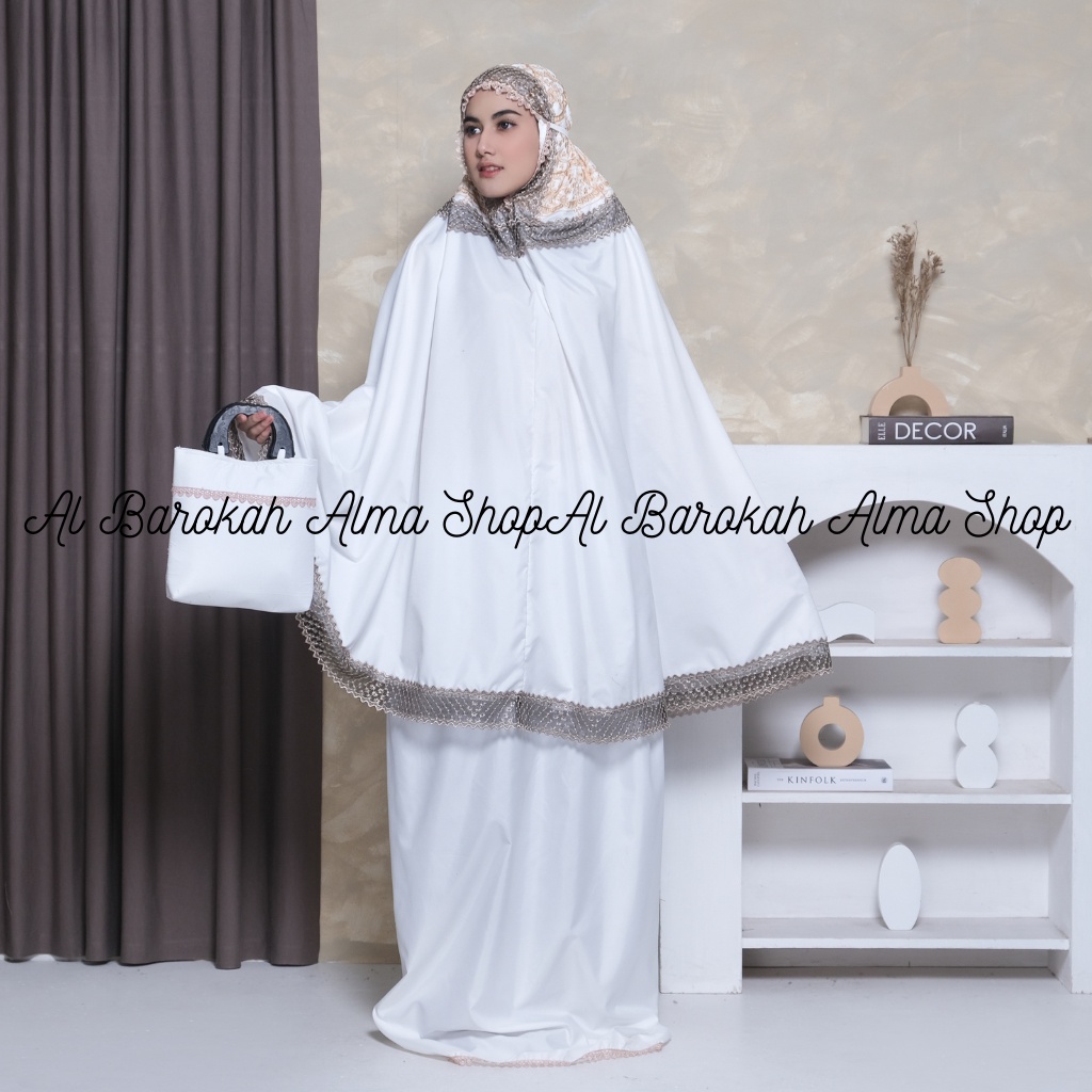 Mukena Dewasa Bordir Aisha By Al Barokah Alma