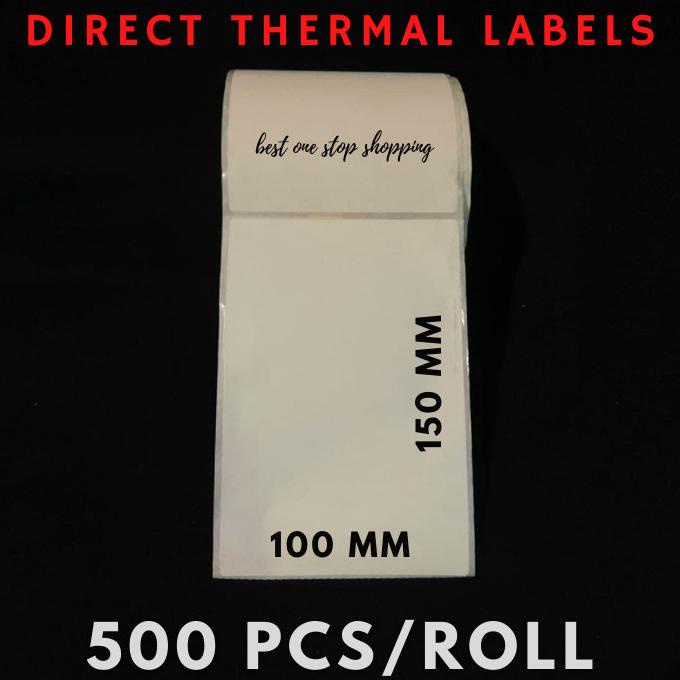 

SALE Kertas Sticker Direct Thermal Label Barcode 100x150 mm isi 500pcs/roll