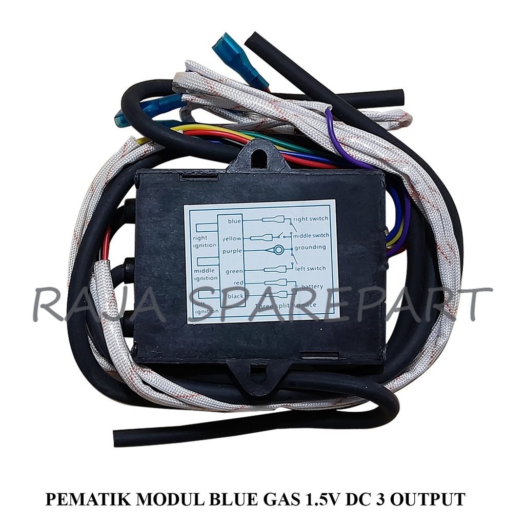 PEMATIK MODUL BLUE GAS 1.5V DC 3 OUTPUT