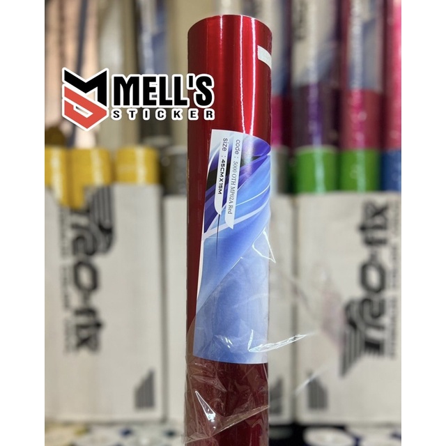 merah candy maroon 1 roll 45 * 15 meter merk profix stiker skotlet merah metalik merah metalik maroo