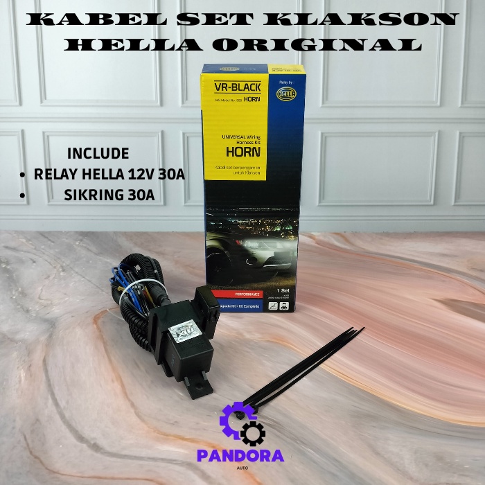 KABEL RELAY KLAKSON MOBIL MOTOR HELLA VR-BLACK 12 VOLT UNIVERSAL