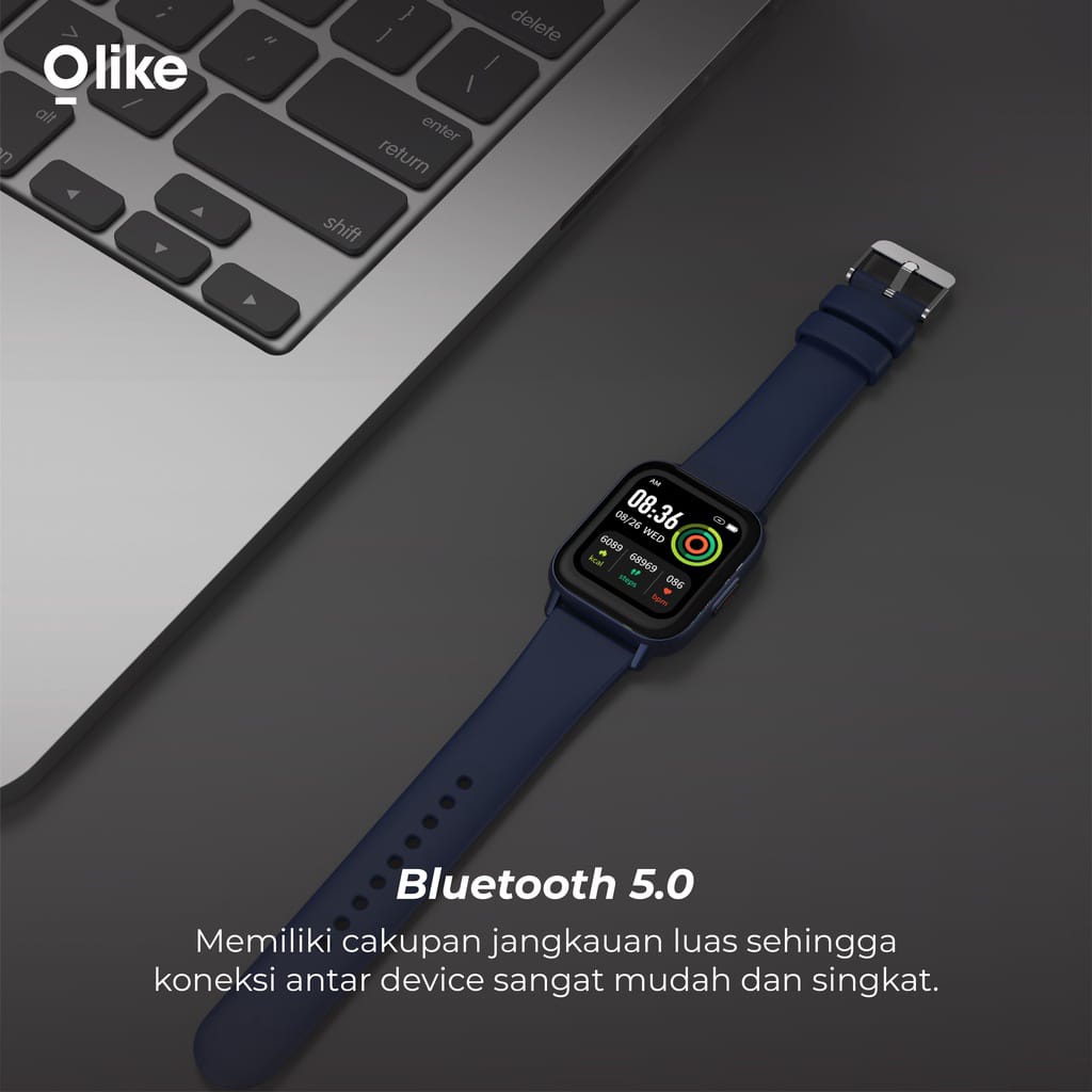 A_   Olike Horizon W12 Smartwatch HD Full Touch Screen Real Time temperature IP67 20 Days Stand By Time