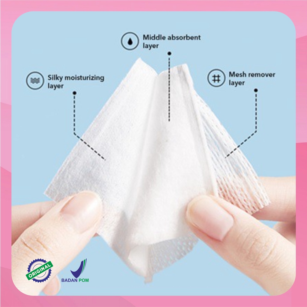 Glamfix Cotton Pad-Flexible Lint-Free-3 Layer Structure-Hight Absorbency-Ultra Soft-Hypoallergenic