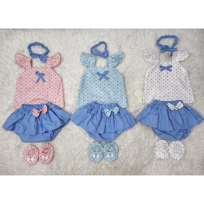 sofiebabyshop stelan rok celana+sepatu+bandana