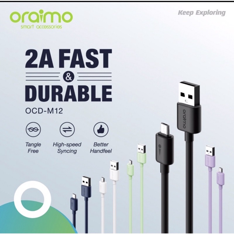 Kabel Oraimo OCD-M12,OCD-L12,OCD- C12 2aFast Durable