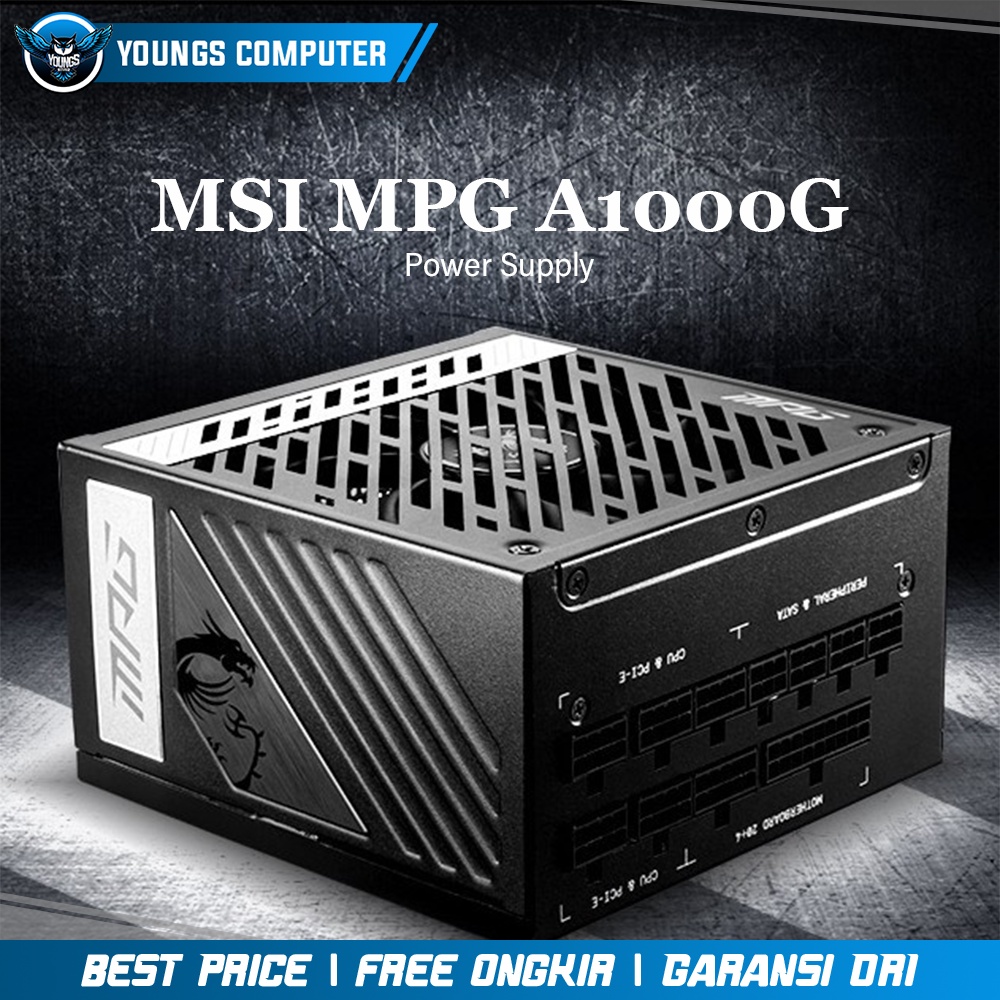 PSU MSI MPG A1000G |Power Supply 1000W 80+ Gold Modular (NON PCIE 5.0)