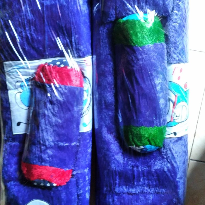 KARPET BULU kasur karpet tikar karakter/tikar dan karpet/karpet bulu empuk - Biru premium rasfur jum